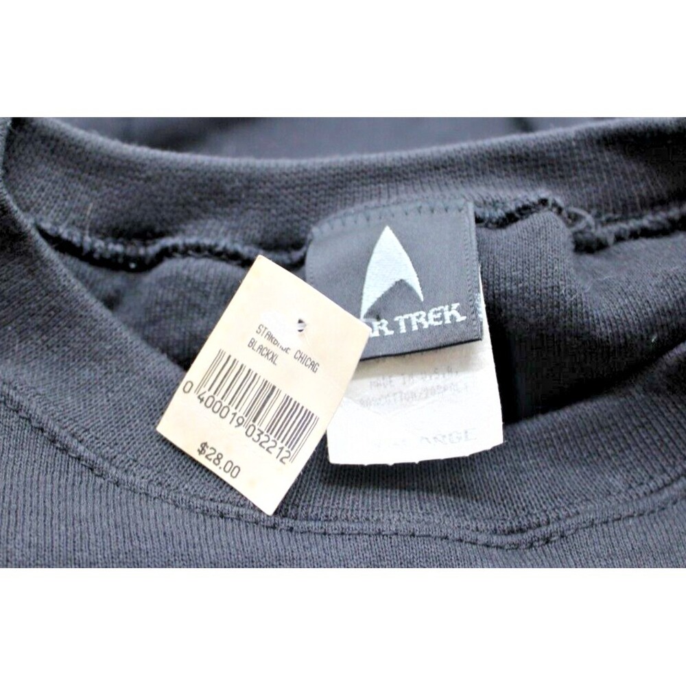 RARE Vintage Star Trek Star Base Chicago Sweatshirt XL Black w/Tags READ DESCR. - Picture 9 of 12